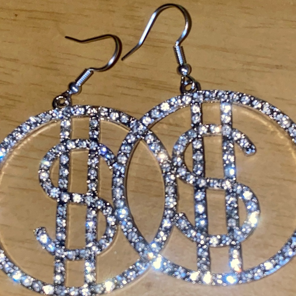 Bling hoop earrings